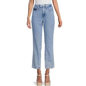 Good American Vintage Fray Hem Jeans Size 2/26 High Rise Denim